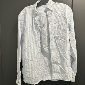 Brandy Melville Light Blue Striped Casual Shirt